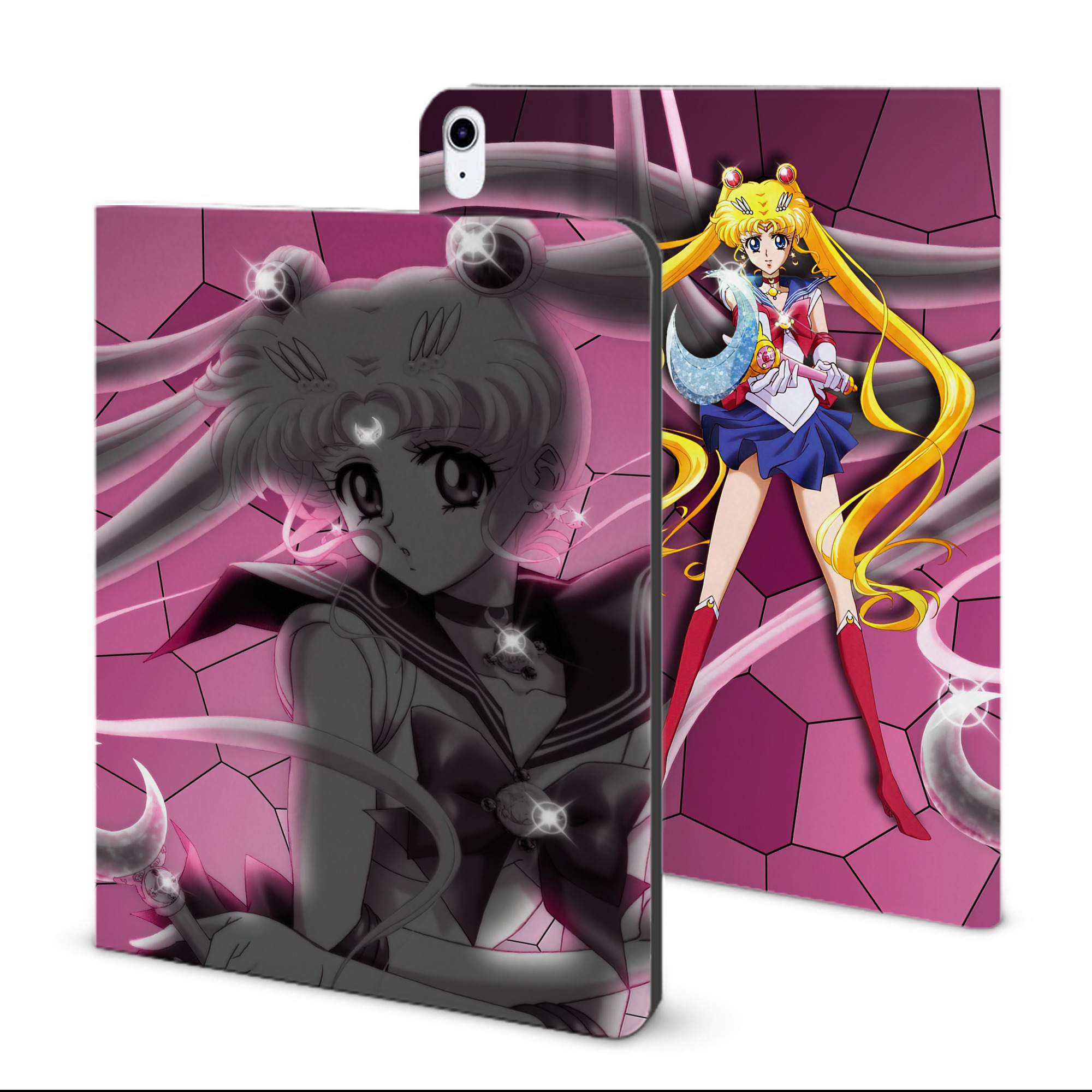 （画像用） 美少女戦士セーラームーン Sailor Moon IPad ケース ブック型 PUレザー TPU 耐衝撃 軽量 薄型 ペン収納なし 全面保護 IPad 各モデル対応